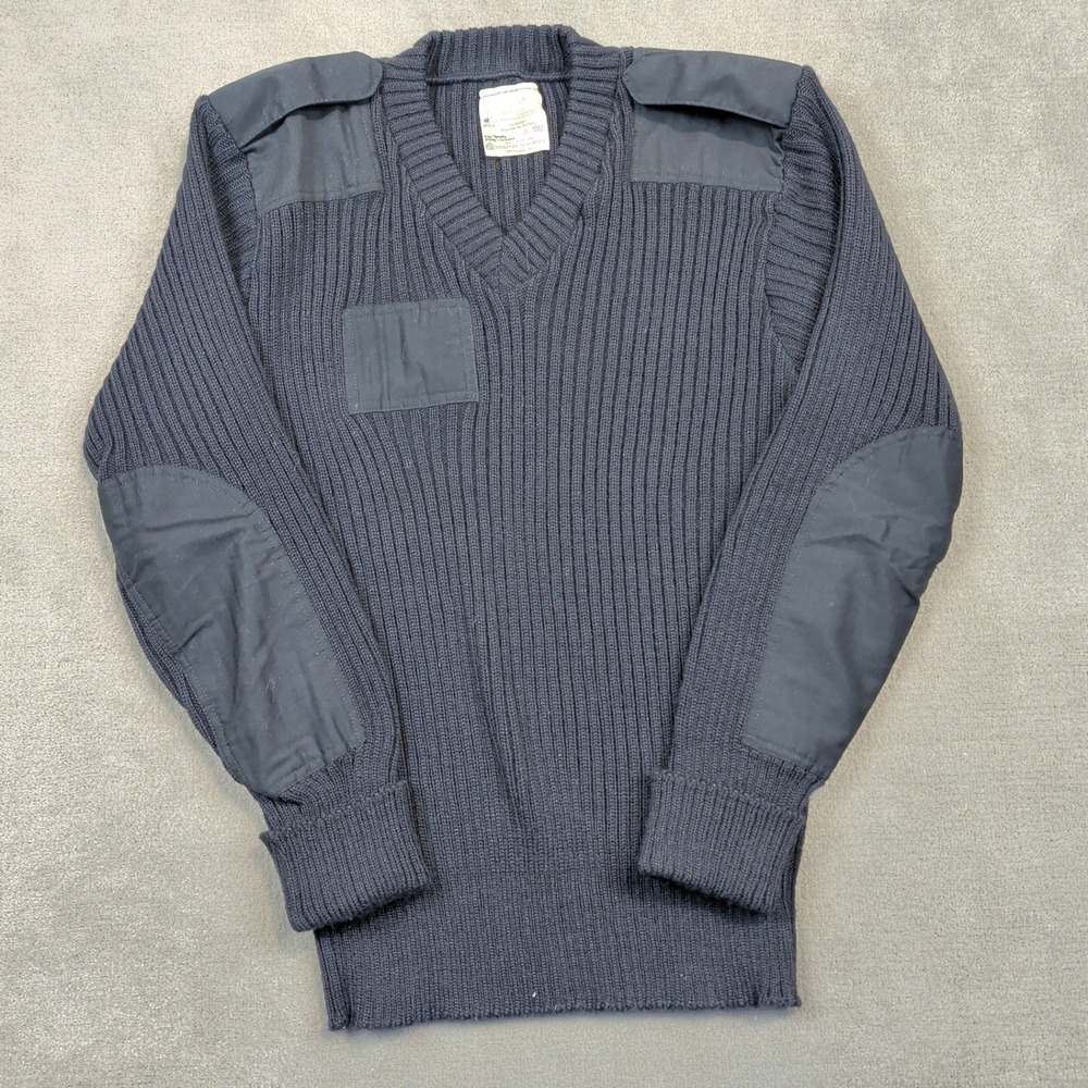 Vintage Brigade Quartermasters Woolly Pully Sweater Mens 46 Navy Wool England